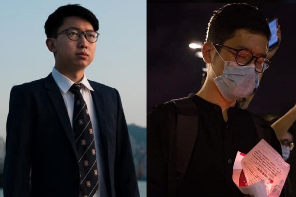 羅冠聰（右）和張崑揚（左）都是香港今天青春正盛的一代，昨日之前，沒有人會想像得到香港人也需要「流亡」。（圖片取自張崑陽、羅冠聰臉書）