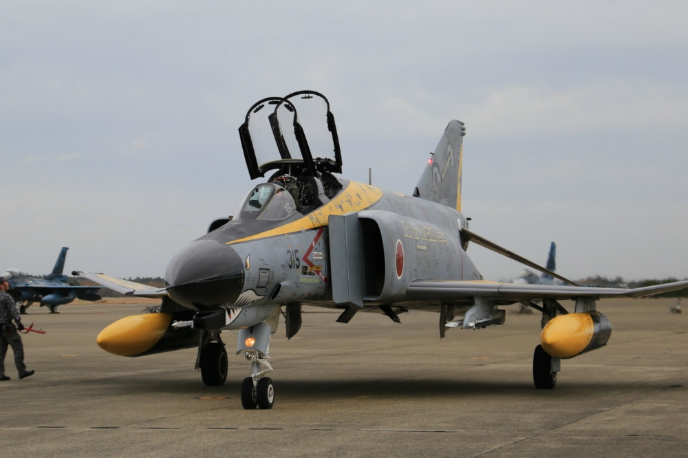 駐紮在百里基地的F-4EJ戰機。（圖片取自日本航空自衛隊）