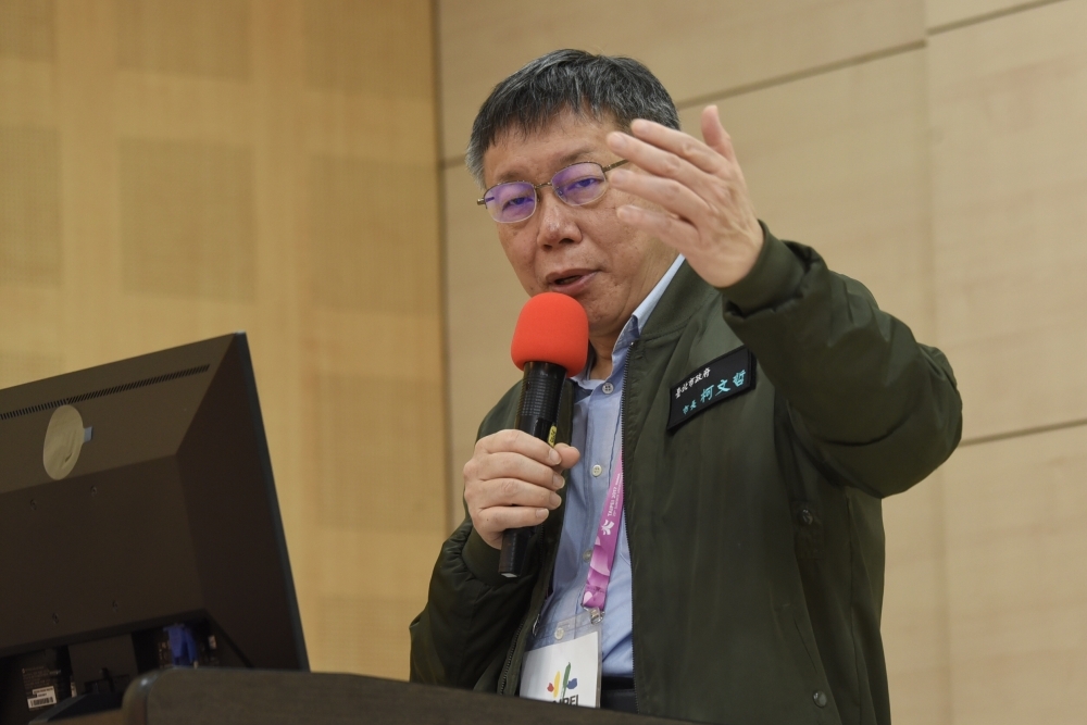 台北市市長柯文哲15日上午出席活動時表示，公投最重要的是討論而非投票。（資料照片／蔣銀珊攝）