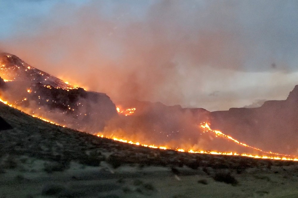 亞利桑那州野火持續延燒。（湯森路透）