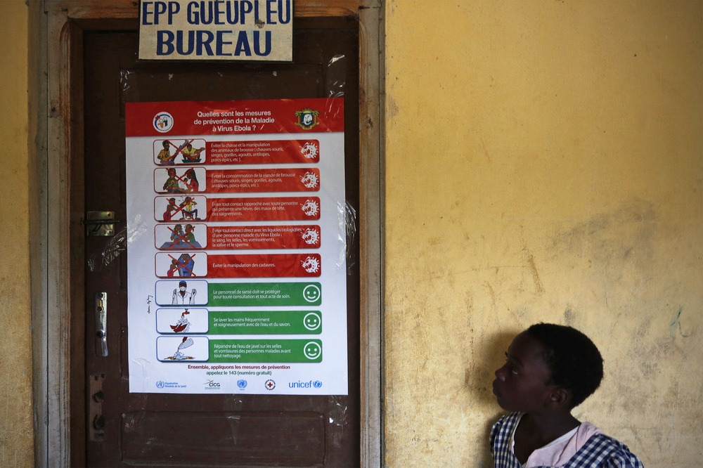 象牙海岸乡村设立防治伊波拉病毒医护所。（汤森路透）(photo:UpMedia)