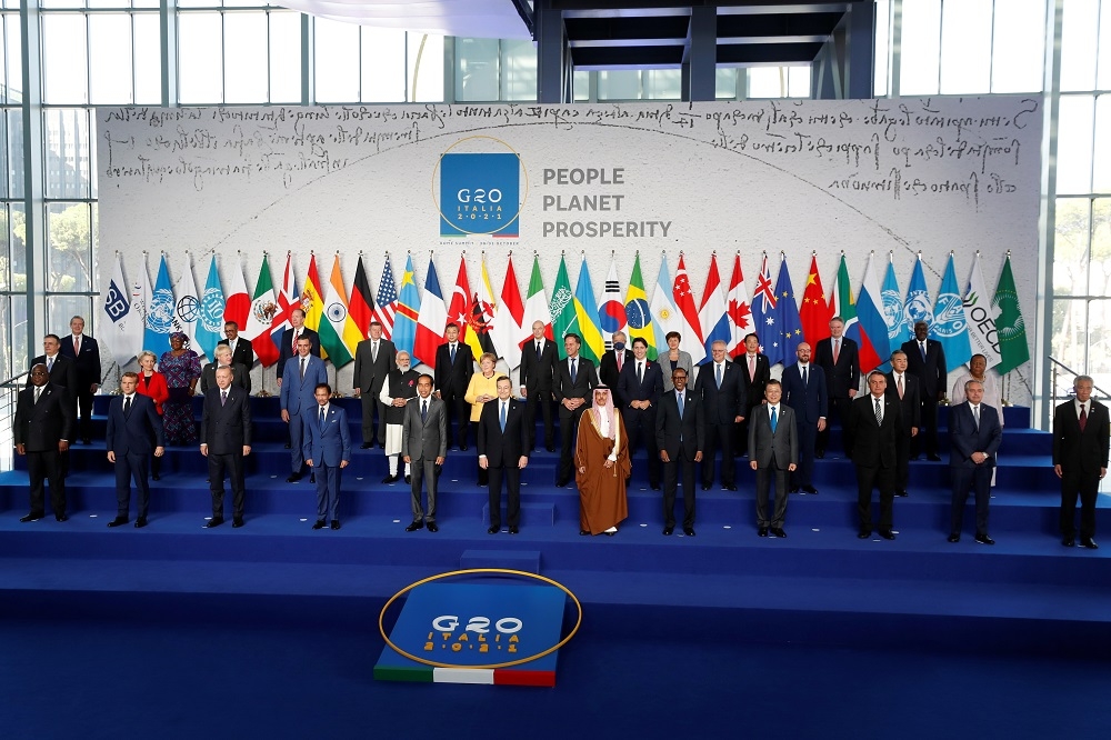 G20在罗马举行，图为各国首长合影。（汤森路透）(photo:UpMedia)