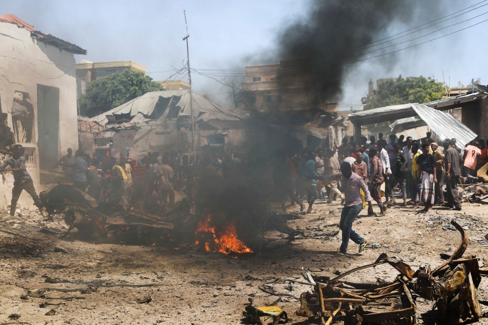 非洲國家索馬利亞首都摩加迪休12日發生街頭汽車爆炸案。