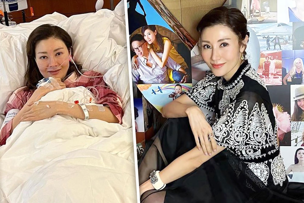 香港女星李嘉欣今天下午忽然在IG公開住院照，全身插管看起來令人心疼，粉絲留言為她打氣。（取自李嘉欣IG）