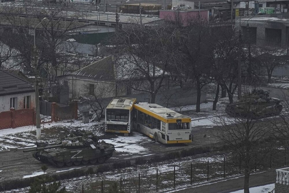 烏克蘭東部頓內次克州（Donetsk Oblast）、亞速海北部的城市馬立波（Mariupol）最早曾遭俄羅斯軍隊包圍並連日轟炸。（美聯社）