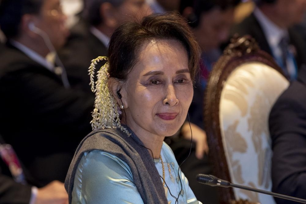 緬甸民主領袖翁山蘇姬。（美聯社資料照）