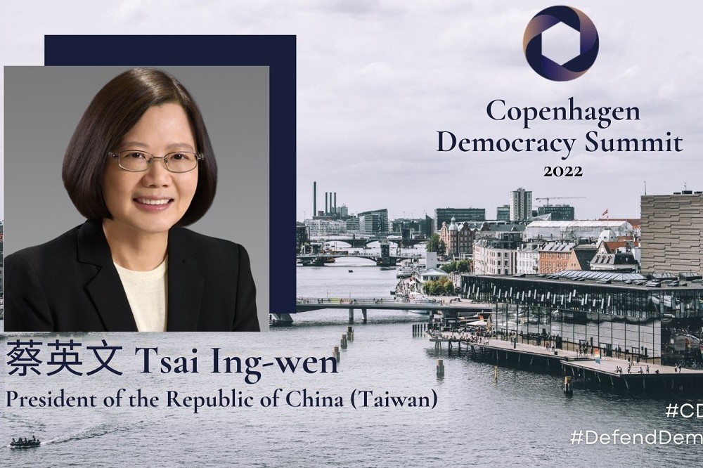 即將開幕的哥本哈根民主峰會，屆時將邀請蔡英文總統，以《台灣：全球民主聯盟不可或缺的夥伴》為題發表主旨演說。（取自民主聯盟基金會推特）
