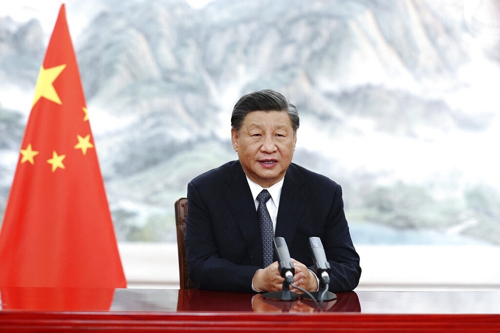 中国国家主席习近平22日于金砖五国工商论坛开幕式致词。（美联社）(photo:UpMedia)