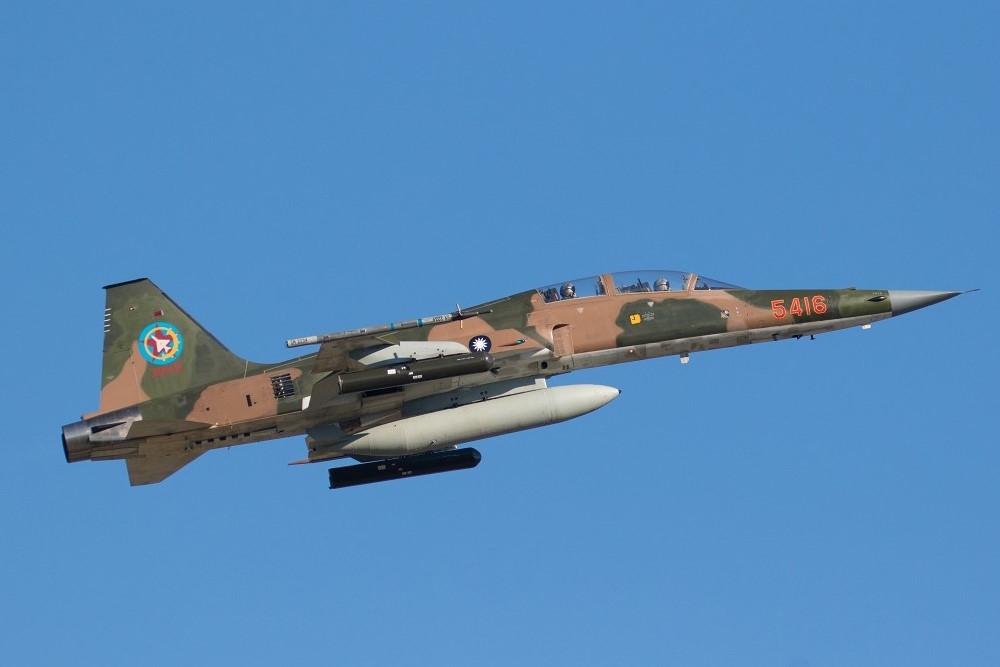 採東南亞迷彩的國軍F-5F戰機。（讀者Tsungfang Tsai提供）