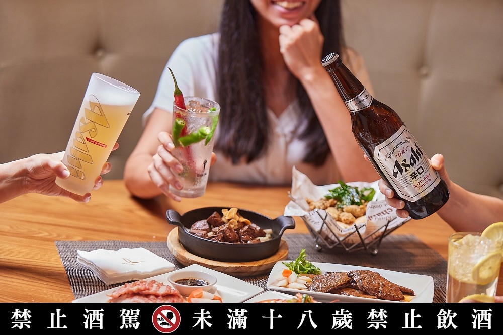 欣葉國際餐飲攜手朝日啤酒（Asahi）聯名推出一系列獨家精心打造的 Asahi 特調沙瓦（欣葉國際餐飲提供）