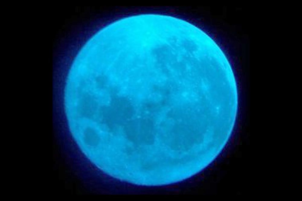 今年的超級月亮有兩次，恰好都在8月，出現所謂「超級藍月」。（取自NASA官網）