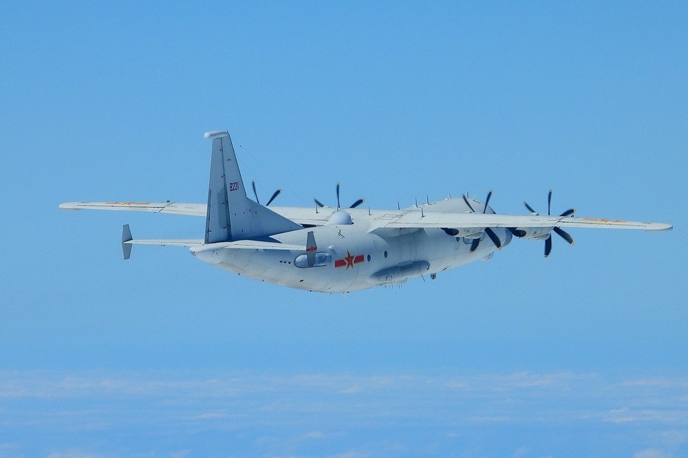 中國解放軍派運-8技偵機侵擾我西南空域。（取自台灣西南空域臉書）