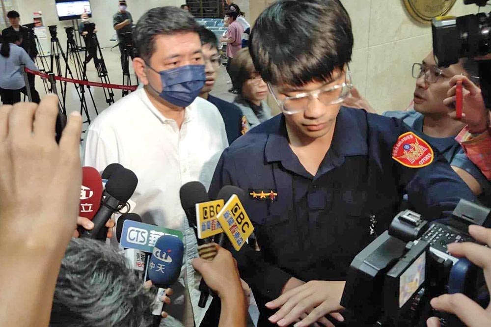 台北地檢署今天（18日）上午再傳喚NONO出庭說明，目前庭訊正在進行中。（讀者提供）
