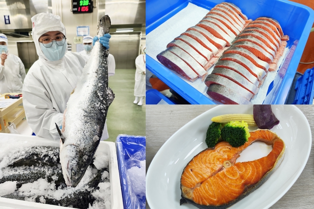 全聯「冷藏挪威鮭魚」熱銷近 10 億元（林冠伶攝）
