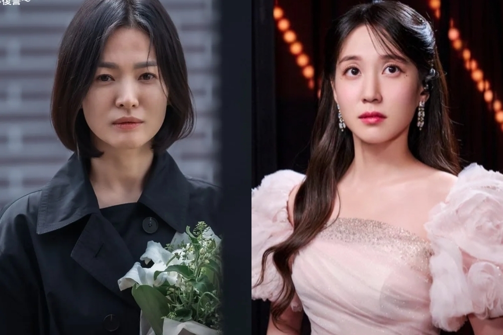 韓國蓋洛普民調公布2023年最具人氣的韓劇演員，《黑暗榮耀》宋慧喬（左圖）魅力橫掃全球，她以些微點的得票率之差，輸給演出《無人島的DIVA》的朴恩斌（右圖），第一名則是主演《戀人》的南宮珉。（翻攝自Netflix、tvN）