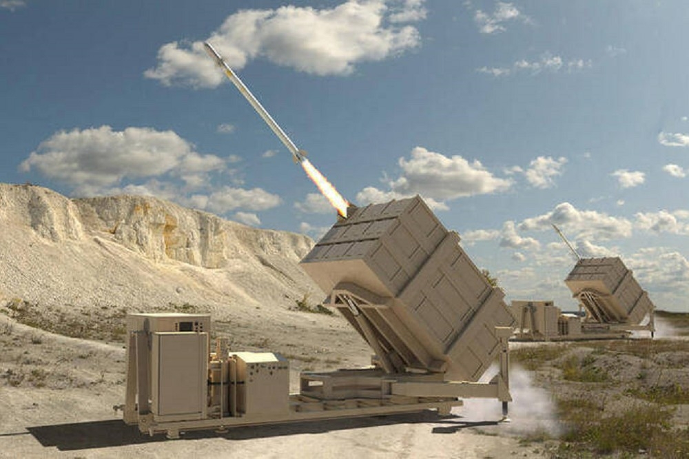 「堅盾」防空系統採用AIM-9X響尾蛇紅外線導引飛彈作為攔截彈頭。（取自動力系統公司網站）