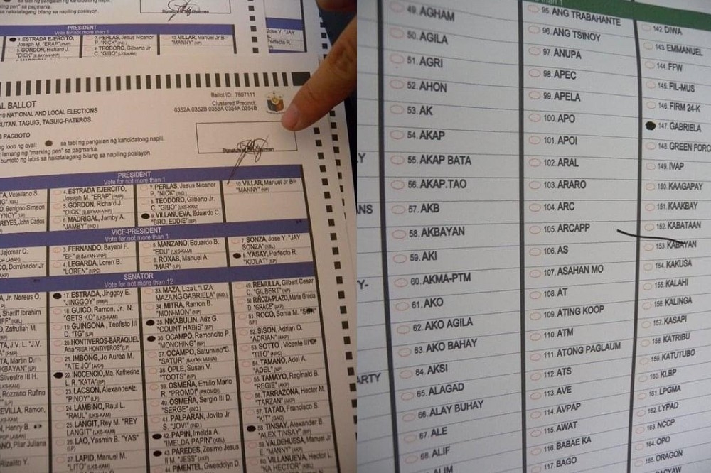 電子投計票，採取掃描判決，如果一不小心在紙上多塗一筆就是廢票。（菲律賓選票／作者提供）