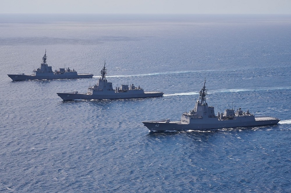 霍巴特級防空驅逐艦與獵人級巡防艦，構成澳洲皇家海軍未來的「一級」艦隊。（取自澳洲皇家海軍臉書）