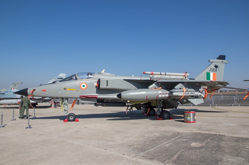 在班加羅爾航展期間，印度空軍就曾在地面陳展掛載ASRAAM飛彈的「美洲豹」攻擊機。（讀者Tsungfang Tsai提供）