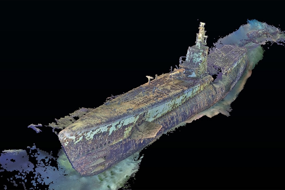 曾在菲律賓立下輝煌戰功的美軍「哈德號」潛艦，遺骸近日在呂宋島附近海域被發現。（取自NHHC網站）