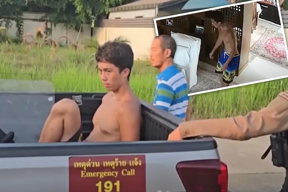 孫安佐上月25號前往泰國旅遊，因吸食大麻意識恍惚闖入一處民宅報警被逮。(取自THAIRATH TV Originals頻道）
