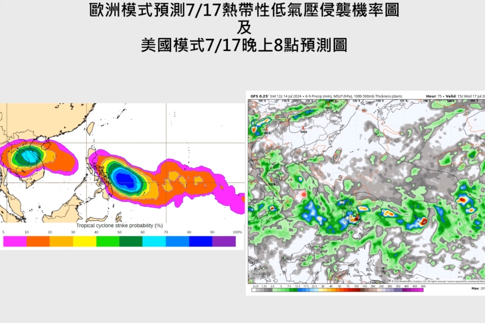 氣象專家賈新興分析，若有機會生成颱風，最快在18至19日間。（擷取自賈新興YT）