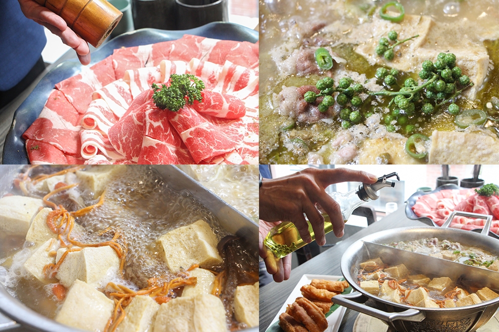 「青花驕」今年夏季首創「驕香松露菌菇鍋」。（邱家琳攝）