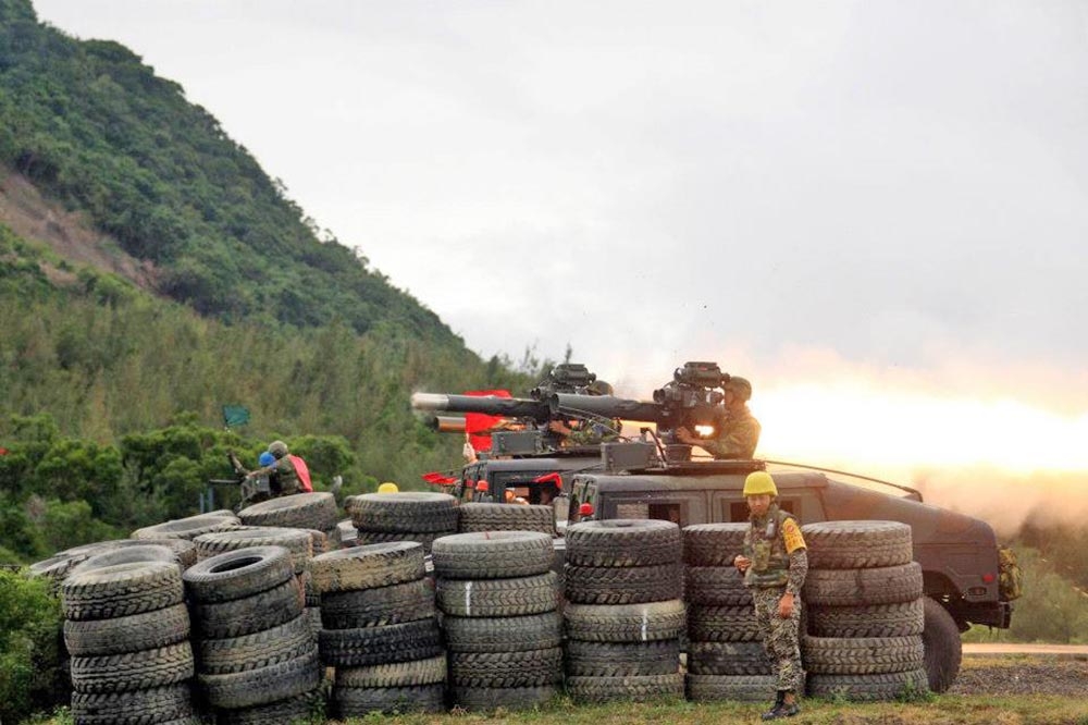 2A型反裝甲飛彈這次「天馬操演」，將首度進行夜間射擊。（軍聞社提供）