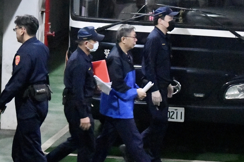 柯文哲的延押庭稍早結束，法官裁准延押。（張哲偉攝）