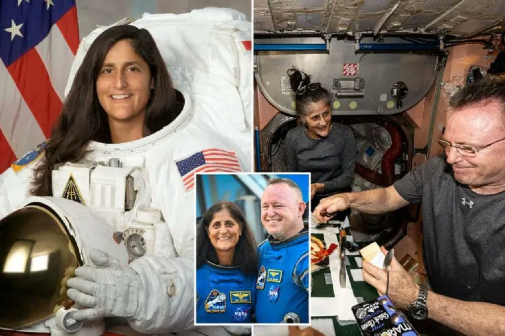 在太空中待了超過150天，59歲的威廉斯（Sunita Williams）明顯消瘦。（取自X）