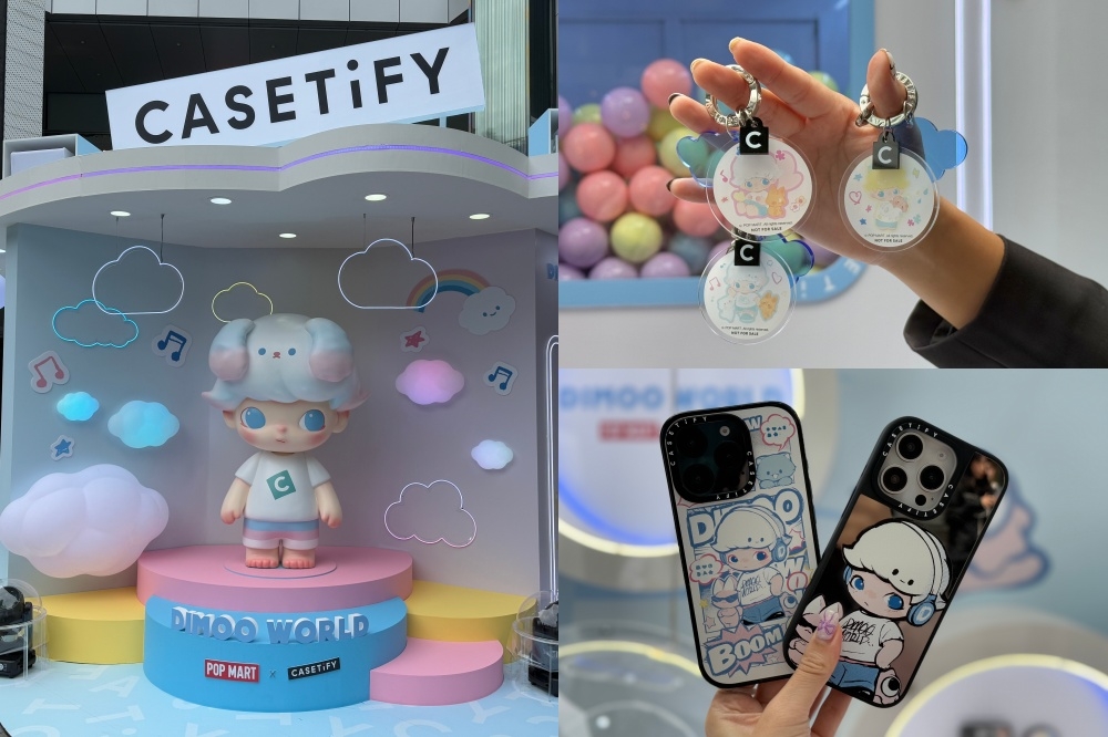 CASETiFY 聯名 DIMOO 快閃店插旗信義區！每晚推燈光秀　壓克力夾、鑰匙圈只送不賣