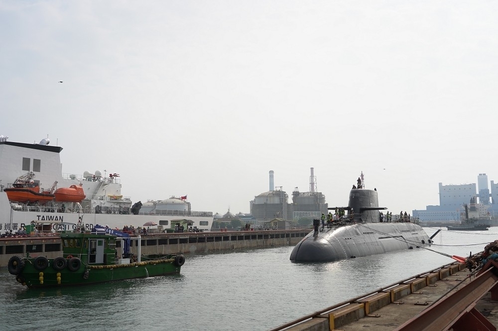 國造潛艦海鯤艦114年度預算在立法院初審過關，不進行凍刪。圖為海鯤號。（台船提供）