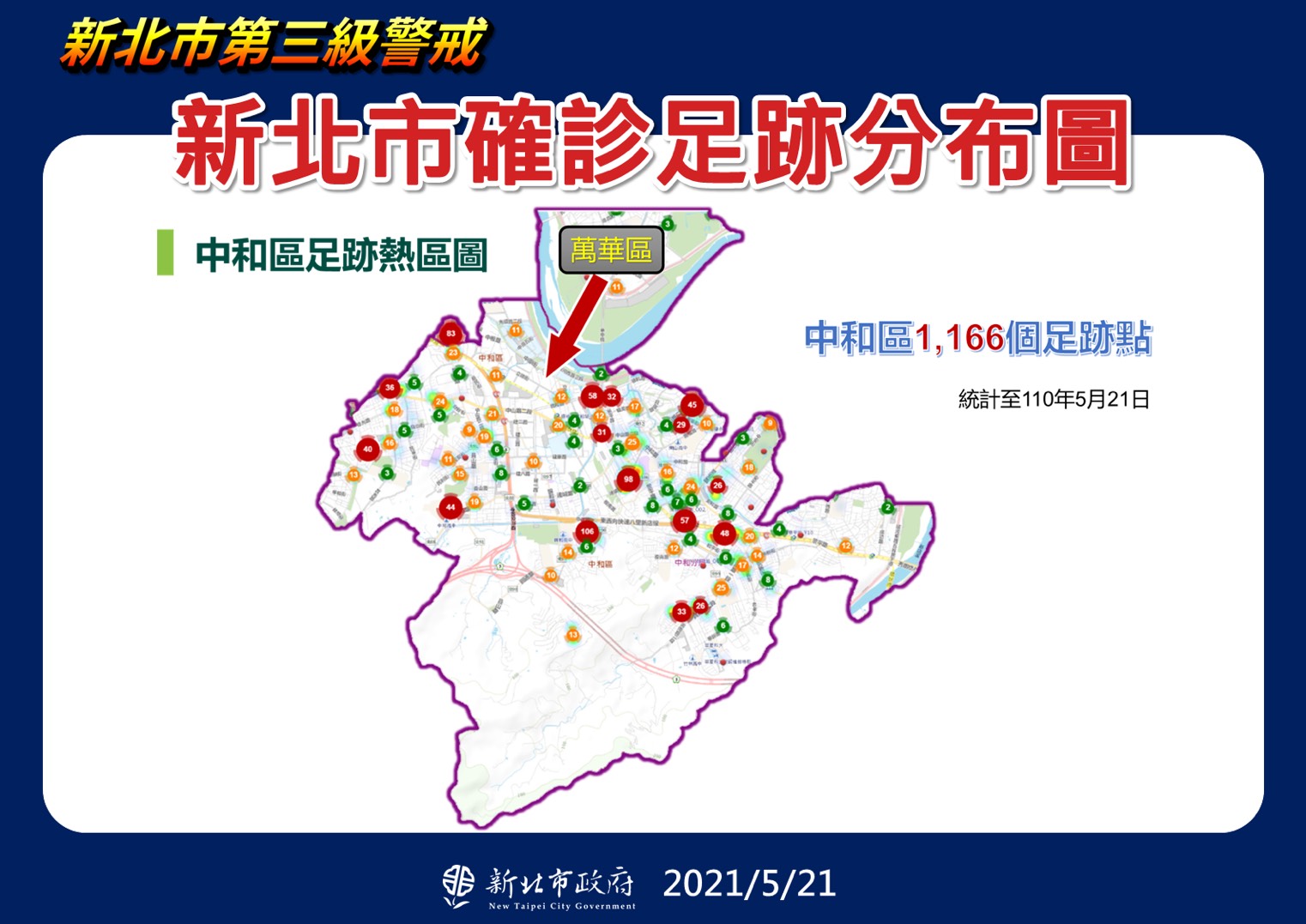 新北確診足跡地圖看這 中和板橋熱點破千三重聯醫再加開快篩站 上報 焦點