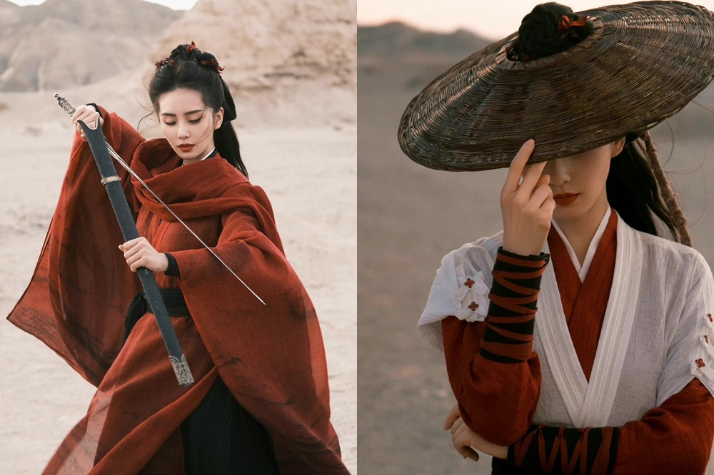 劉詩詩新劇《一念關山》前期曝光的紅衣造型超驚艷。