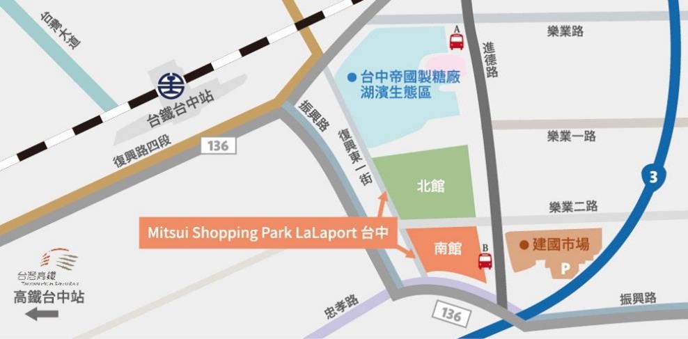 台中三井 LaLaport 週邊圖