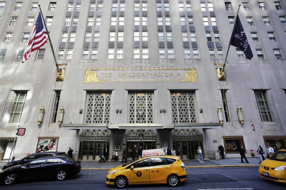 中國安邦集團2015年斥資近20億美元收購紐約華爾道夫酒店
