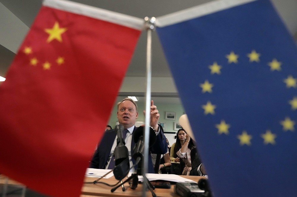 中國歐盟商會10日舉行記者會
