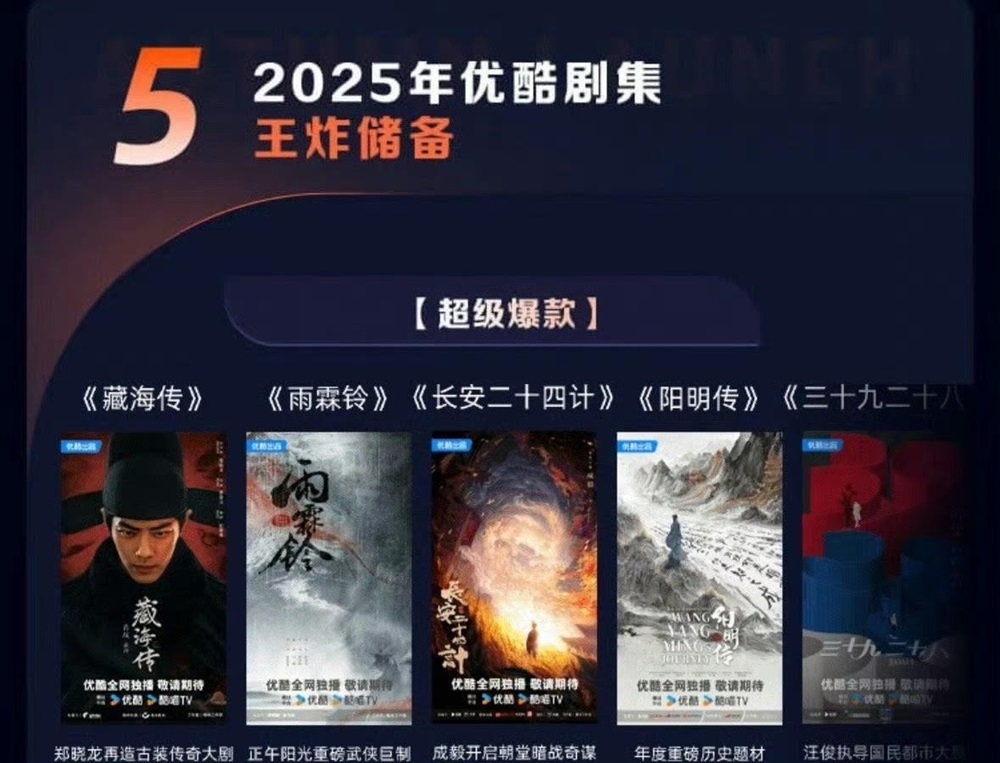 中國優酷2025年陸劇片單